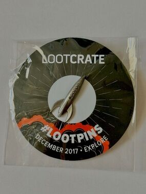 Retro Rocket Ship Loot Crate Exclusive Loot Pins Dec 2017 Sci Fi Metal Brand New